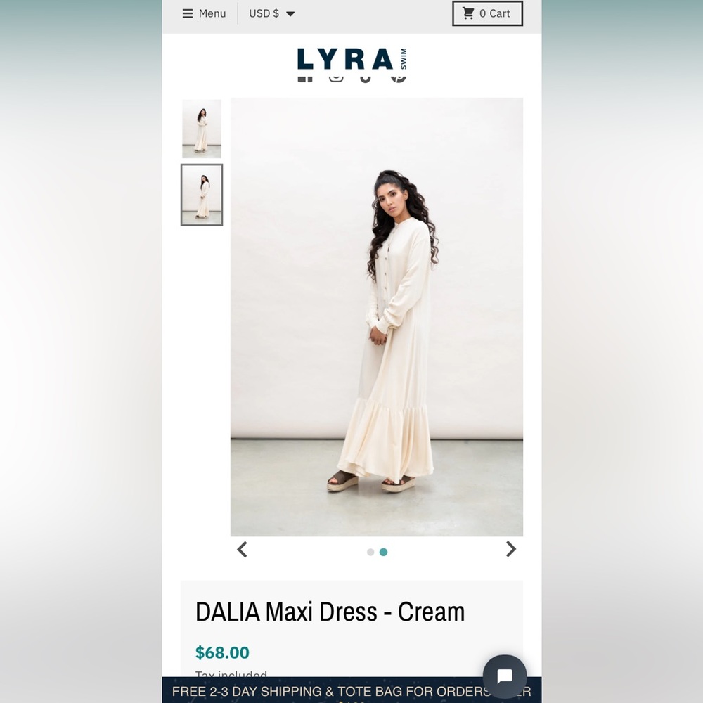 Women’s Cream Maxi Dress